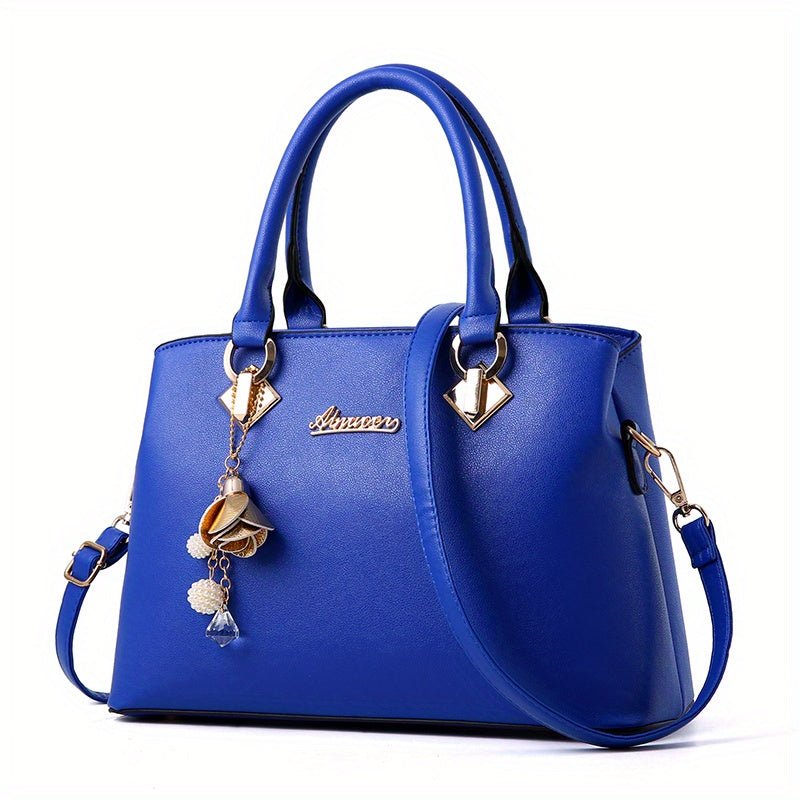 Classic Tote Satchel Bag All Match Shoulder Bag Work Pendant