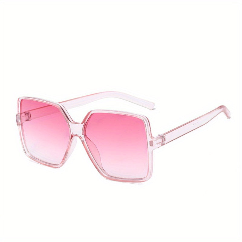 Oversized Square Frame Sunglasses Gradient Lens UV400