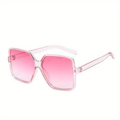 Oversized Square Frame Sunglasses Gradient Lens UV400