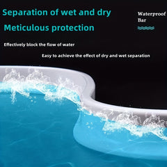 Waterproof Bathroom Barrier Gray Self Adhesive Shower Separator