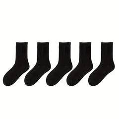 10 Pairs Breathable Solid Socks Women's Stockings