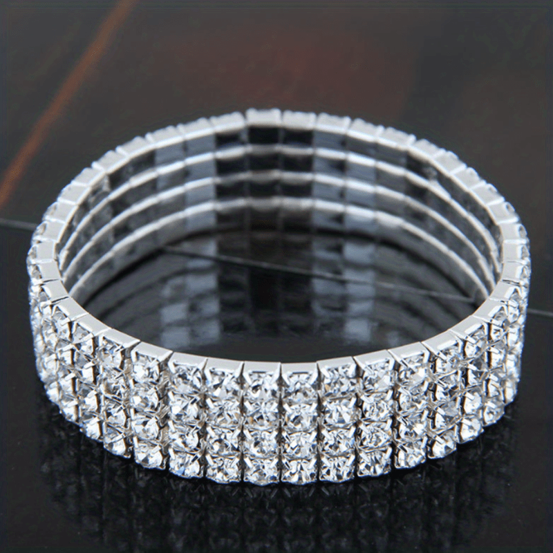 Men's Zircon Anklet Bracelet Dainty Faux Diamond Stretchy Anklet