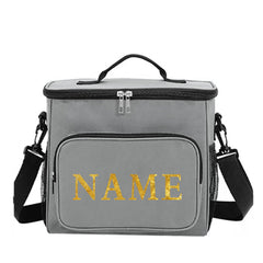 Personalized Insulated Lunch Bag with Name Canvas Tote for Work Picnic Travel