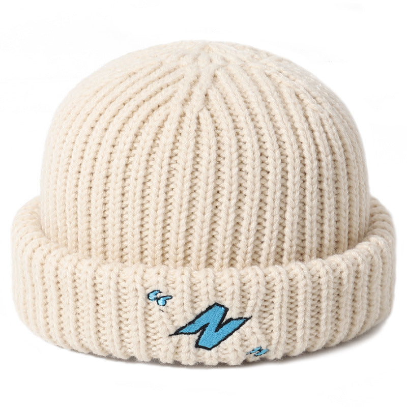Men's Winter Embroidered Knitted Cap