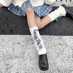 Cross Strappy Leg Warmers & Knee High Socks Women's Stockings