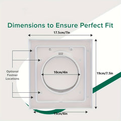 Outdoor Dual Door Dryer Vent Cover 10-16 cm UV Resistant Plastic