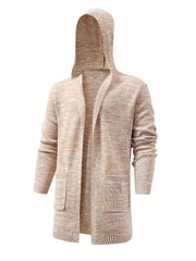 Knitted Hooded Cardigan Men's Warm Overcoat