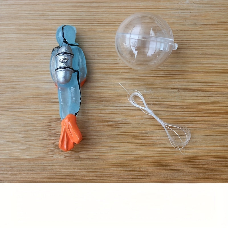 Resin Floating Diver Fish Tank Ornament Underwater Aquarium Decor