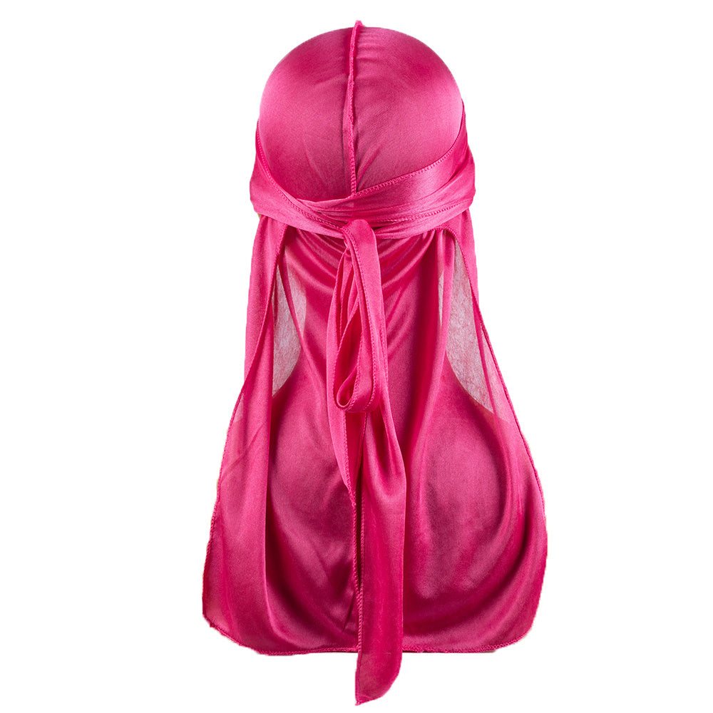 4pcs Silk Like Durags Satin Long Tail Head Wraps Silky Bandana
