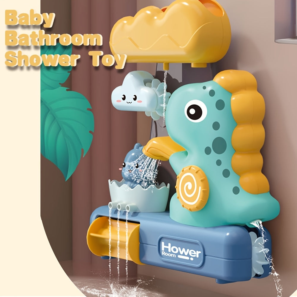 Dino Bath Toy Interactive Cartoon Suction Cup Shower Toy