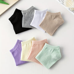 8 Pairs Women's Solid Low Cut Ankle Socks Soft & Lightweight