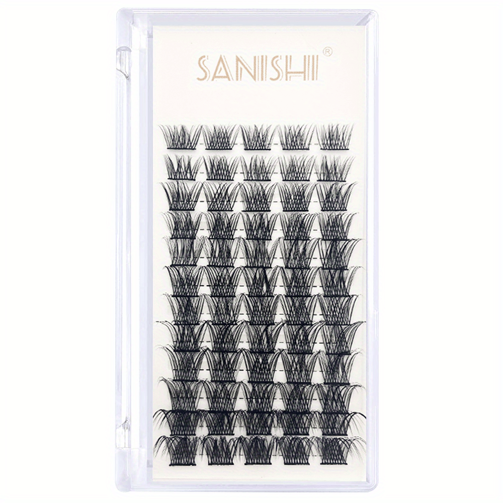 72pcs Cluster Lashes Extra Slender 8-16mm False Eyelashes DIY Natural Look