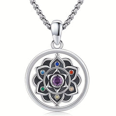 7 Chakra Necklace Ring Pendant Yoga Healing Stone Necklace
