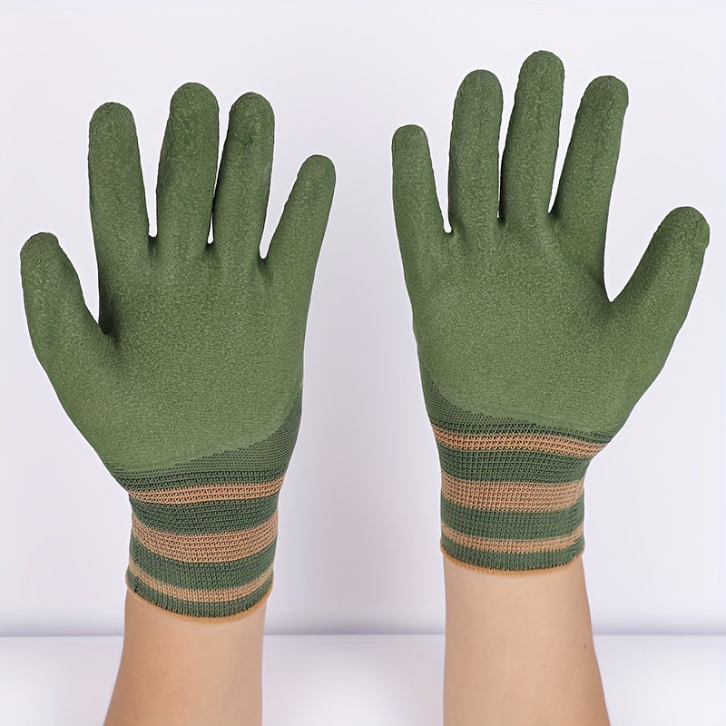 Breathable Rubber Coated Garden Gloves - Medium Size
