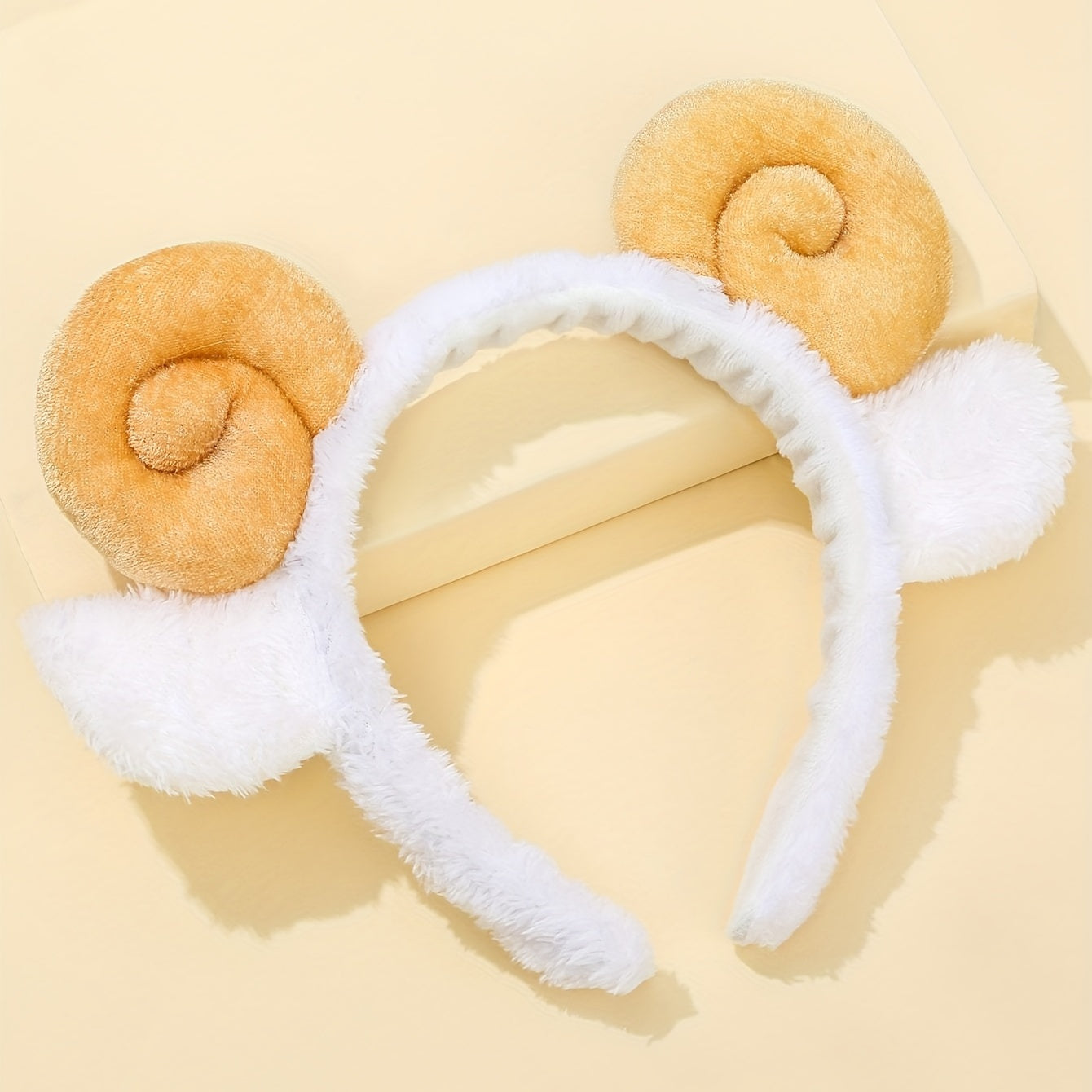 Cartoon Sheep Headband Plush Hair Band for Skincare