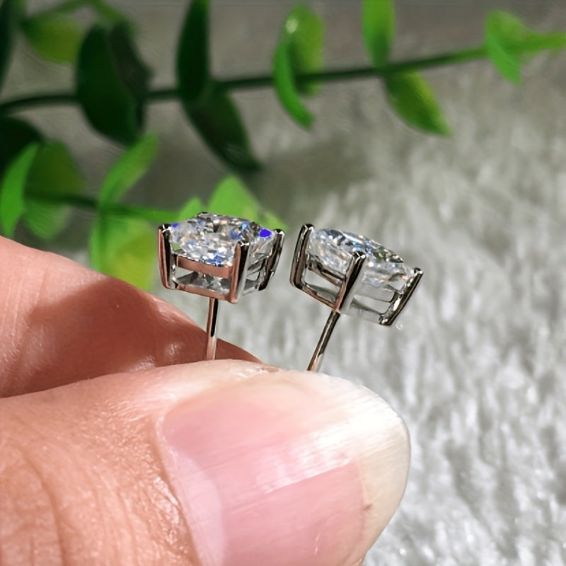 Men's Moissanite Stud Earrings