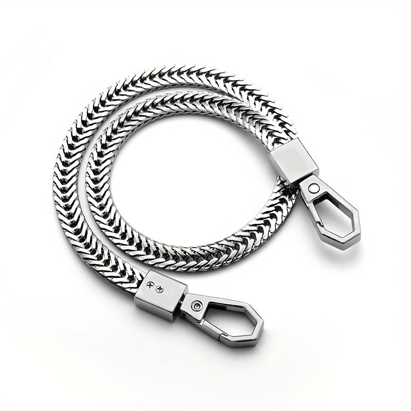 Men's Metal Chain Leather Belt Wallet Keychain Hip Hop Jewelry