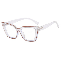 Clear Lens Cat Eye Eyeglasses Transparent Frame Vintage Glasses