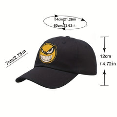 Cartoon Expression Embroidered Baseball Cap Unisex Sunscreen Visor