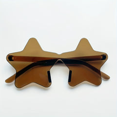 Star One piece Sunglasses Candy Rimless Decorative Glasses Party Beach