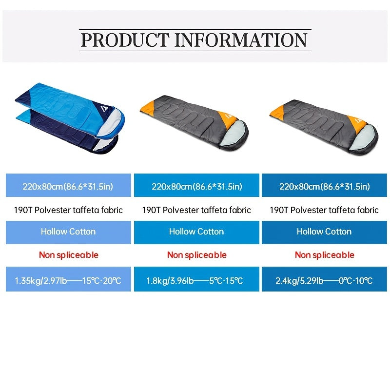 Wide Adult Sleeping Bag for Travel and Camping