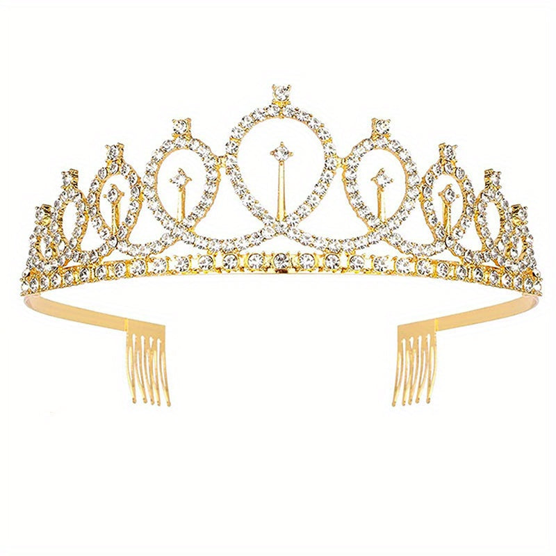 Rhinestone Headband Crown Tiara Hair Accessories for Women