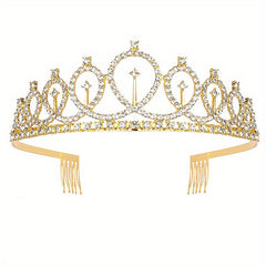 Rhinestone Headband Crown Tiara Hair Accessories for Women