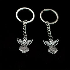 20pcs Men's Angel Alloy Pendant Keychain Keyring For Wedding Birthday Party