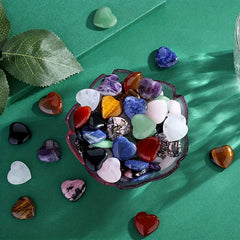 Natural Rose Quartz Amethyst Love Stone Set 2.03 cm