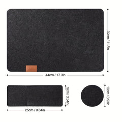 6pcs Felt Placemat Coaster Set Non-slip Heat Insulation Pad Home Decor