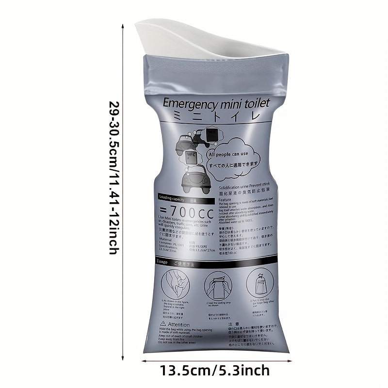 4pcs Portable Plastic Urine Bag Car Emergency Travel Pee Bags Odorless