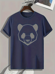 Panda Print Men's Graphic T shirt Casual Comfy Tees For Summer