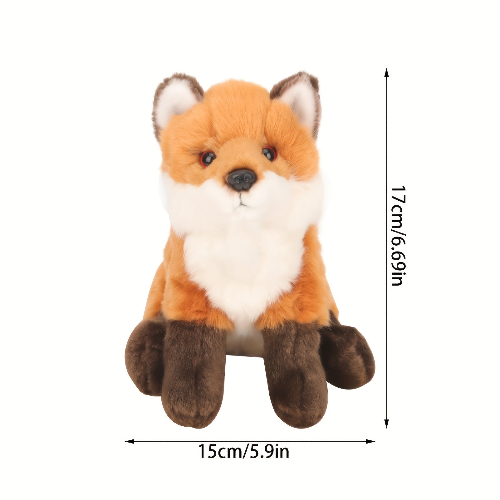 Emulational Fox Plush Toy for Kids - Birthday Gift Not Animal Fur