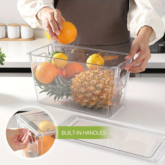 3pcs Refrigerator Storage Box Transparent Food Fresh-keeping Kitchen Accessories