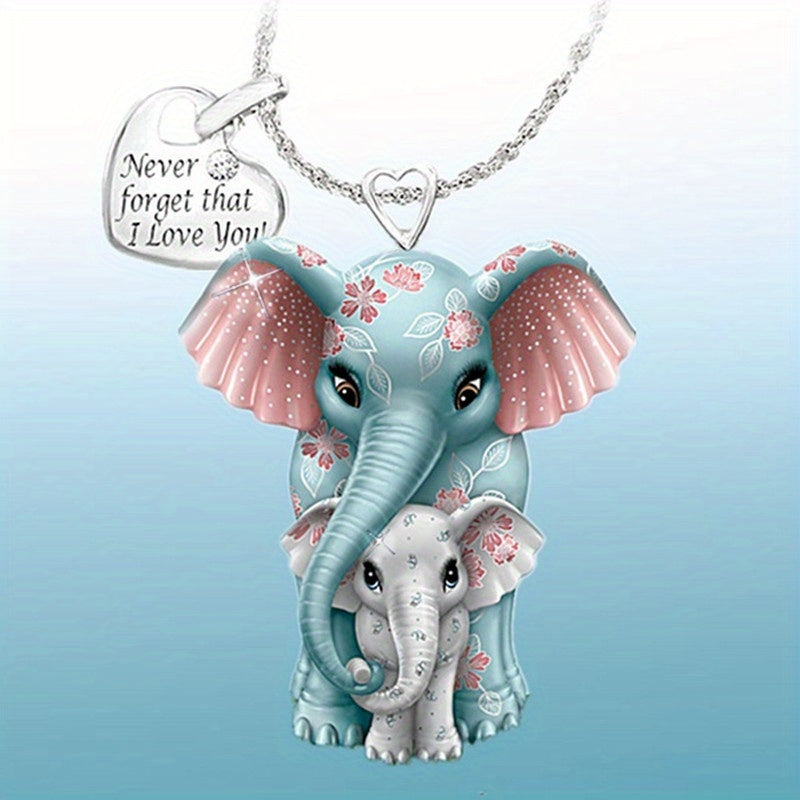 Elephant Pendant Necklace Lovely Heart Letter Butterfly Mothers