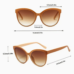 Cat Eye Sunglasses Oversize Frame Glasses UV Protection