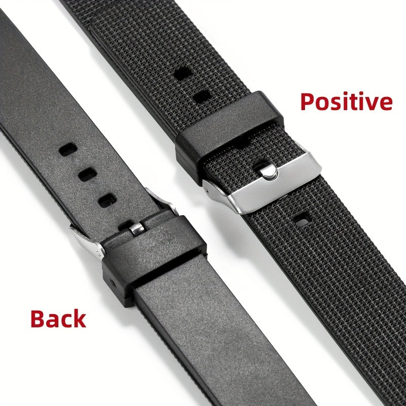 Silicone Band Strap Bracelet 16-26mm Men Women Sports Rubber Watch Band