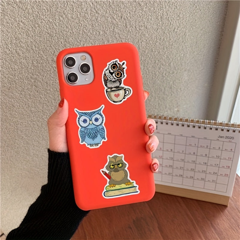 100pcs Waterproof Owl Stickers Wall Decals Wisdom Clever Animal Vinyl Stickers