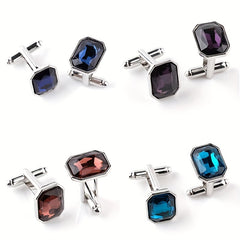 Rhinestone Cufflinks Suit Button Shirt Studs