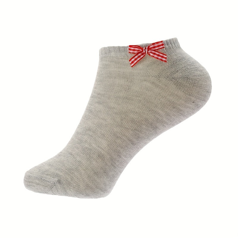 10 Pairs Bow Tie Socks Soft Lightweight Ankle Socks Women's Stockings