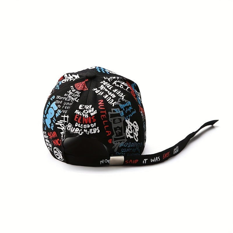 Cartoon Graffiti Hipster Peaked Hat Street Baseball Cap Adjustable