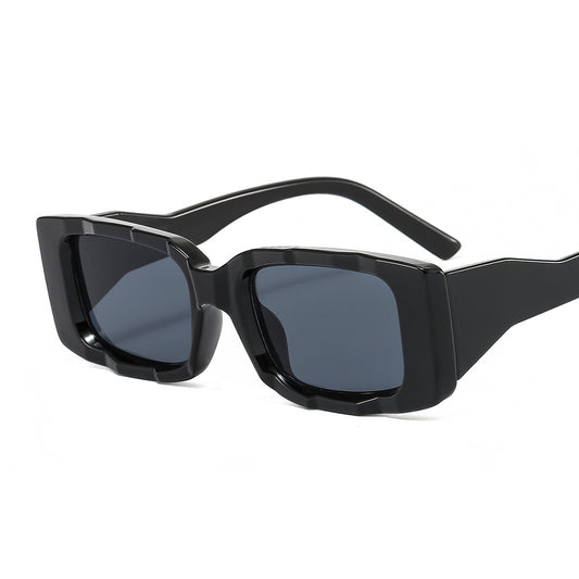 Vintage Oversized Square Sunglasses Colorful Frame Oval