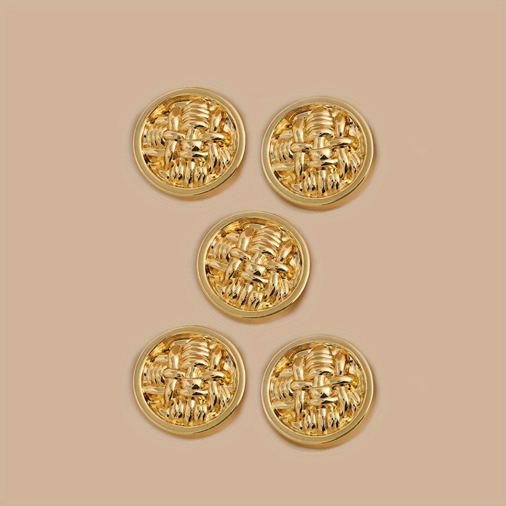 Metal Fried Dough Twists Hand Sewing Button Coat Woolen Cloth Decoration