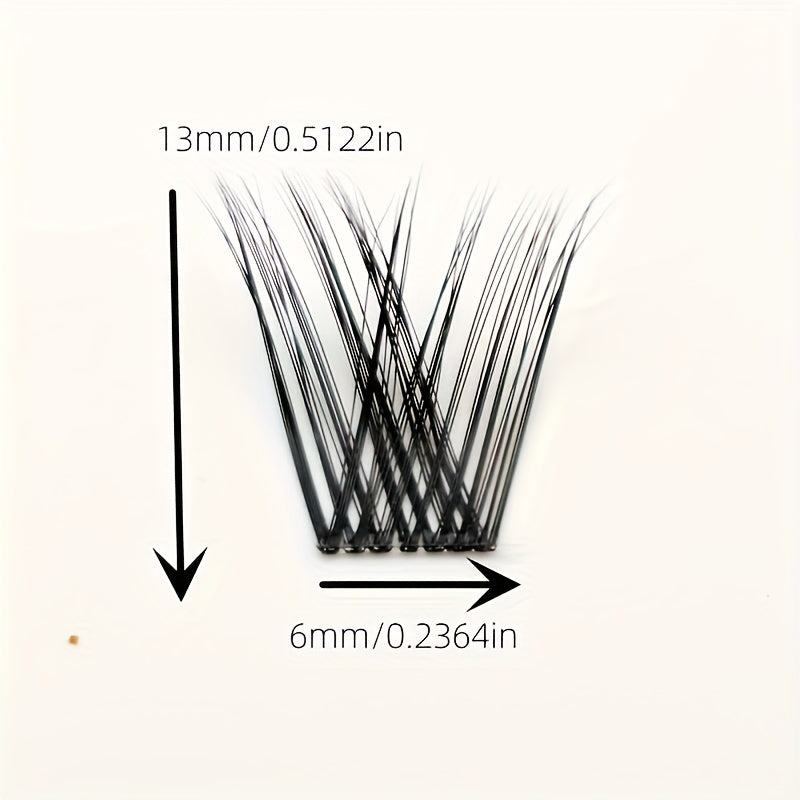 Cluster Segmented False Eyelashes Dense Cross Curling Realistic Self grafted