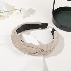 Flannel Braided Headbands Hairband Criss Cross Fall Winter Hair Accessories