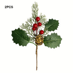 4pcs Christmas Tree Decorations Artificial Plant Branches For Home & Wedding