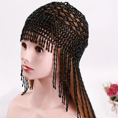 1920s Beaded Cap Headpiece Roaring 20s Beaded Flapper Belly Dance Cap