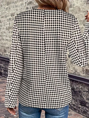  Casual Blazer Womens Plus Allover Print Open Front Blazer