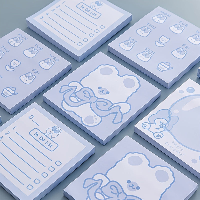80sheets Cute Animal Sticky Notes Notepad Message Book Office Supplies