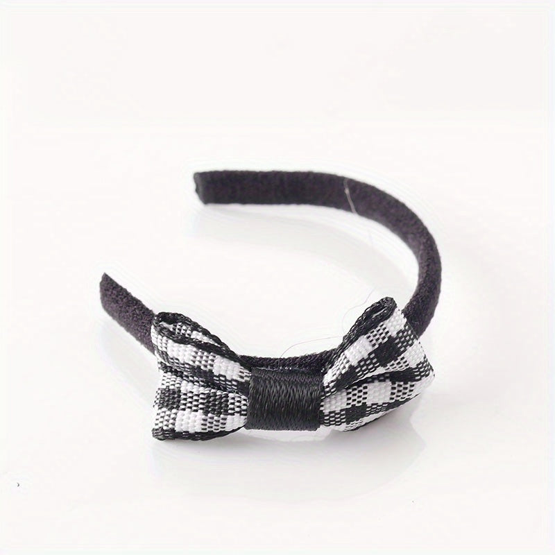 Doll House Hair Bands & Polka Dot Check Fabric - DIY Doll Decor